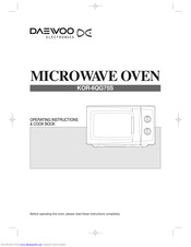 DAEWOO KOR-6QG75S Operating Instructions & Cook Book