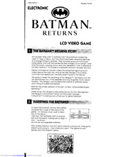Tiger Electronics Batman Returns 78-507 Instructions Manual