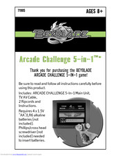 BEYBLADE ARCADE CHALLENGE 5-IN-1 71905 Instructions Manual