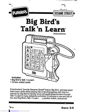 Playskool Big Bird's Talk 'n Learn Instructions