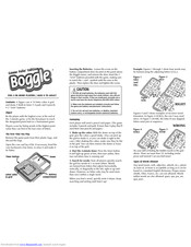 Milton Bradley Game Folio Edition Boggle Instructions