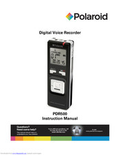 Polaroid PDR500 Instruction Manual