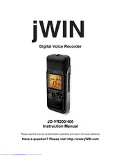 jWin JD-VR400 Instruction Manual