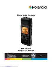 Polaroid PDR302 Instruction Manual