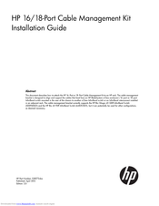 HP 16/18-Port Cable Management Kit Installation Manual