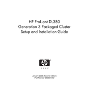 HP ProLiant DL380 G3 with MSA1000 Setup And Installation Manual