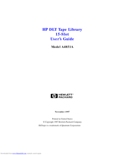 HP Surestore Tape Library Model 2/15 User Manual