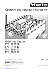 Miele FN 12621 S Operating And Installation Manual