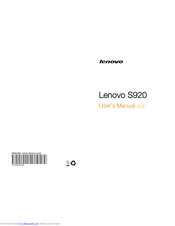 Lenovo S920 User Manual