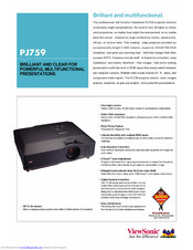 Viewsonic VS11861 Specification Sheet