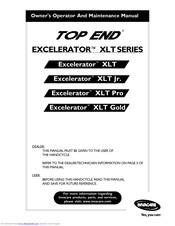 Invacare Excelerator XLT Jr Owner's Operator And Maintenance Manual