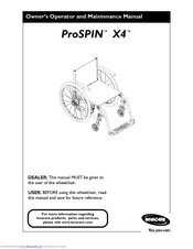 Invacare ProSPIN X4 Owner's Manual