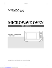 DAEWOO KOR-1N0A9A Operating Instructions & Cook Book