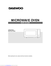 DAEWOO KOR-161GM Operating Instructions Manual