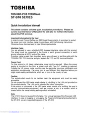 Toshiba ST-B10 SERIES Quick Installation Manual