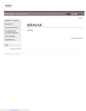 Sony Bravia HX70x Manual