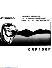 HONDA 2007 CRF100F Owner's Manual