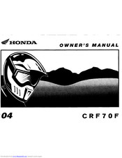 HONDA CRF70F Owner's Manual