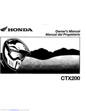 HONDA 2002 CTX200 Owner's Manual
