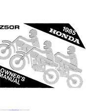 HONDA 1985 Z50R Owner's Manual