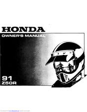 HONDA 1991 Z50R Owner's Manual