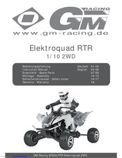 GM-Racing ELEKTROQUAD RTR 1/10 2WD Instruction Manual