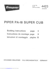 GRAUPNER PIPER PA 18 SUPER CUB Building Instructions