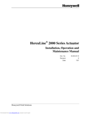 Honeywell HercuLine 2003 Installation, Operation And Maintenance Manual