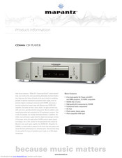 Marantz CD6004 Specification