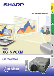 Sharp XG-NV6XM Operation Manual