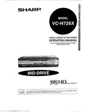 Sharp VC-H726X Operation Manual