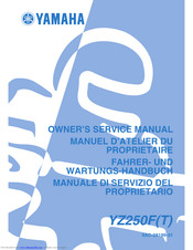 YAMAHA yz250f 2004 Owner's Service Manual
