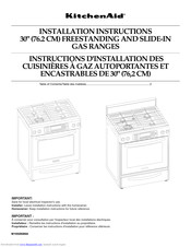 KitchenAid W10526089A Installation Instructions Manual