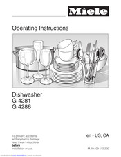 Miele Classic G 4281 SCVi Operating Instructions Manual