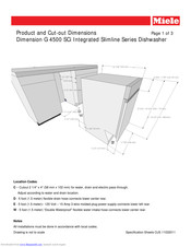Miele G4500SCI Product Dimensions