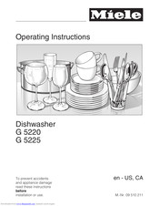 Miele G 5220 Operating Instructions Manual