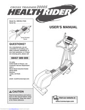 HealthRider Crosstrainer 2000s Elliptical User Manual