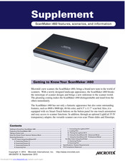 Microtek ScanMaker i460 Supplement Manual