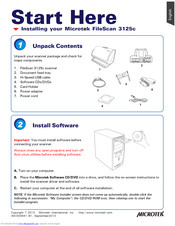 Microtek FileScan 3125c Start Here Manual