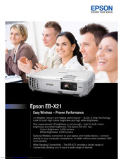 Epson EB-X21 Product Specifications