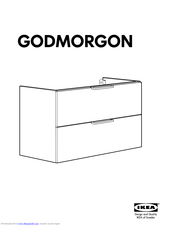 IKEA GODMORGON WASH-STAND W/2 DRWS 39X23