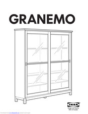 IKEA GRANEMO GLASS-DOOR CABINET 63X68 1/2