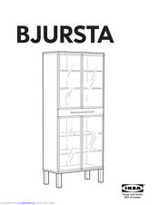 IKEA BJURSTA GLASS-DOOR CABINET 32X75