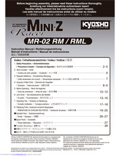 KYOSHO MINI-Z Racer MR-02 RM Type Instruction Manual