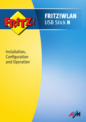 AVM FRITZ!WLAN USB Stick N Installation, Configuration And Operation