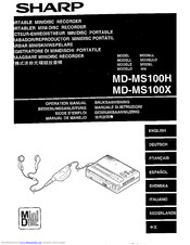 Sharp MD-MS100X Operation Manual
