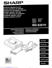 Sharp MD-S301H Operation Manual