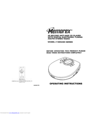 Memorex MD5480 Series Operating Instructions Manual