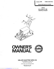 Miller Electric MILLERMATIC 30B CONTROL/FEEDER Owner's Manual