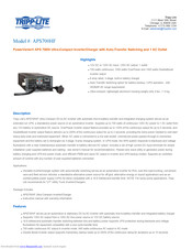 Tripp Lite PowerVerter APS700HF Specification